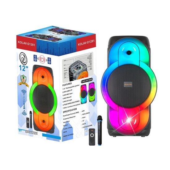 Ailiang Portable Wireless Karaoke Speaker KOLAV-D1201 with Mic Black